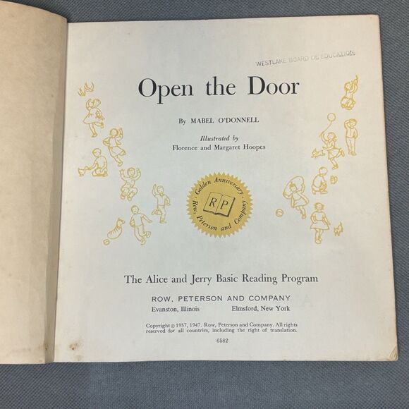 Vintage 1957 Open The Door Book-Alice and Jerry-Basic Readers #3 Illustartions - Picture 3 of 8